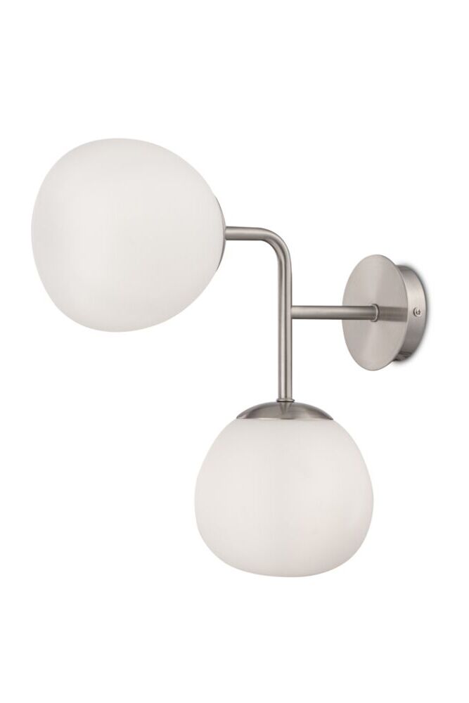 Бра. Никель, белый 2*E14 40W 220V. Maytoni Erich Modern MOD221-WL-02-N