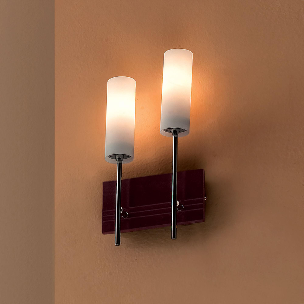 Бра, настенный светильник. Хром,венге 2*E14 60W 220V. CitiLux Болеро CL118321