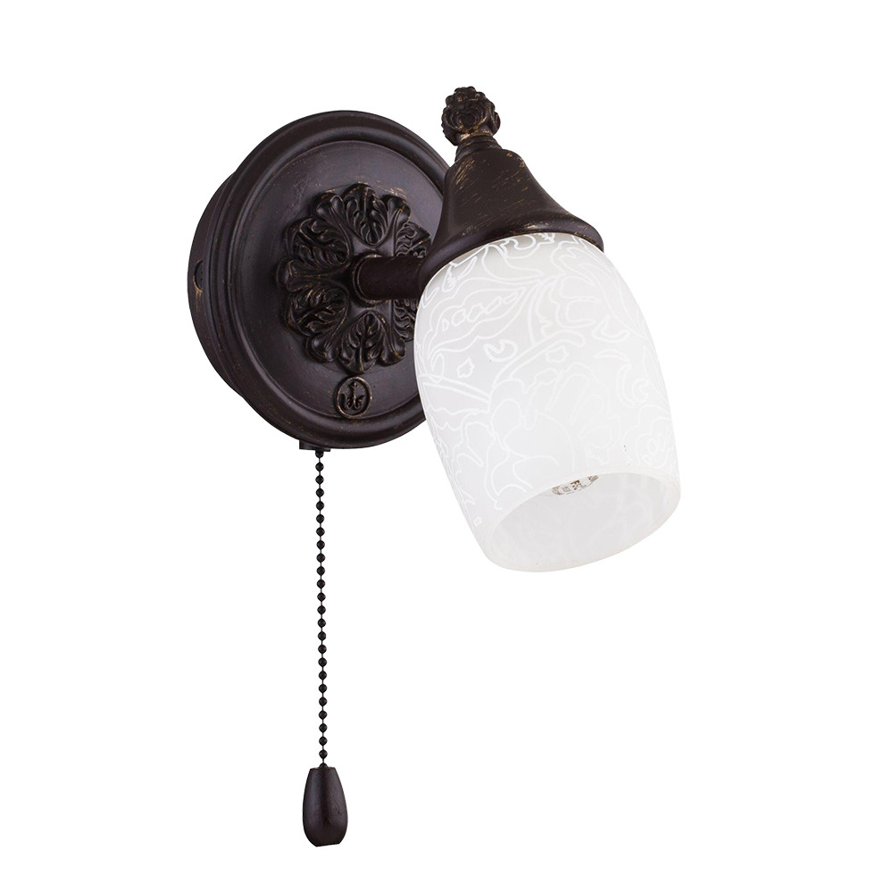 Бра. Коричневый, белый 1*E14 40W 220V. Maytoni Margaret  SP563-CW-01-R