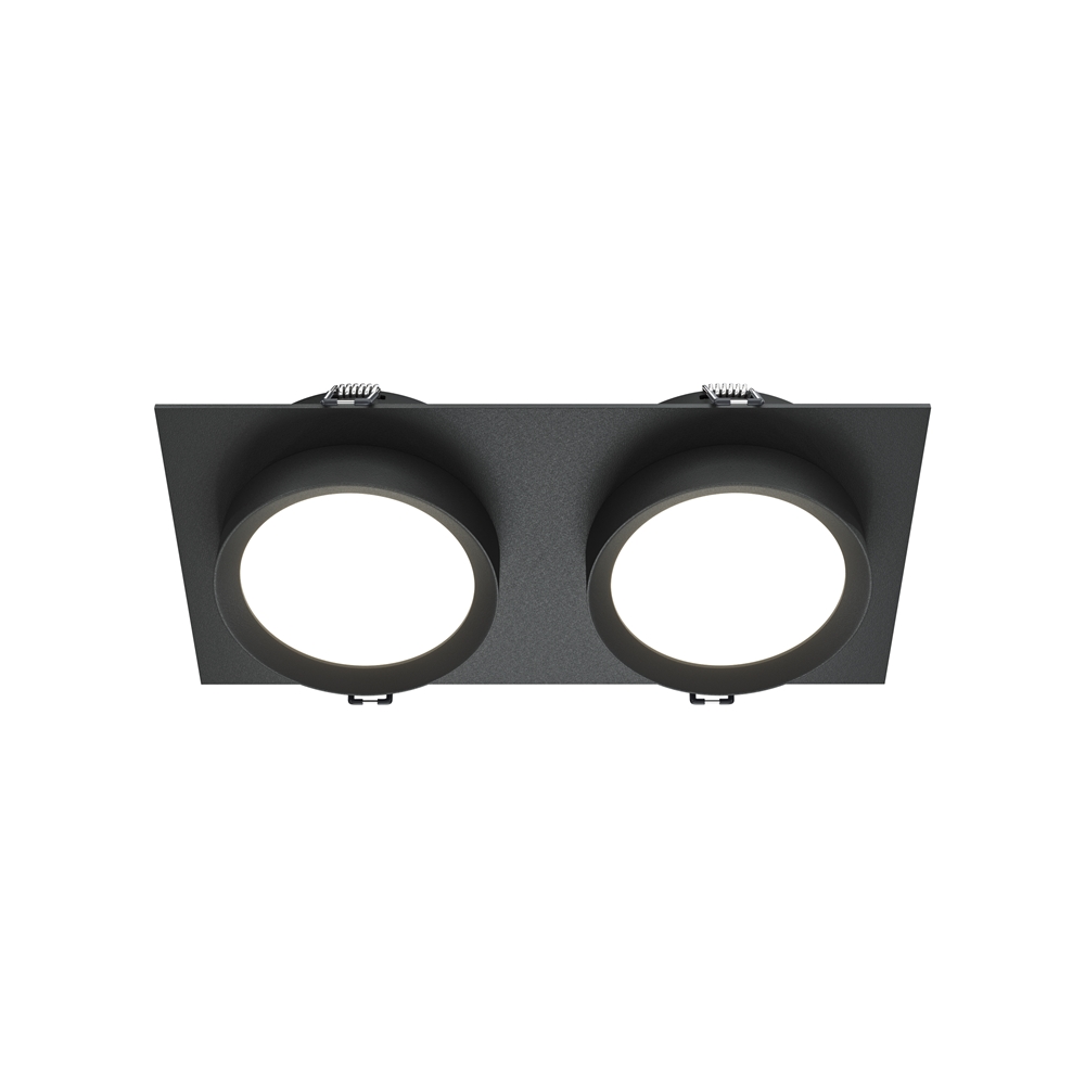 DL086-02-GX53-SQ-B. Maytoni Technical. Встраиваемый светильник 2*GX53, 15W, 220V. Черный
