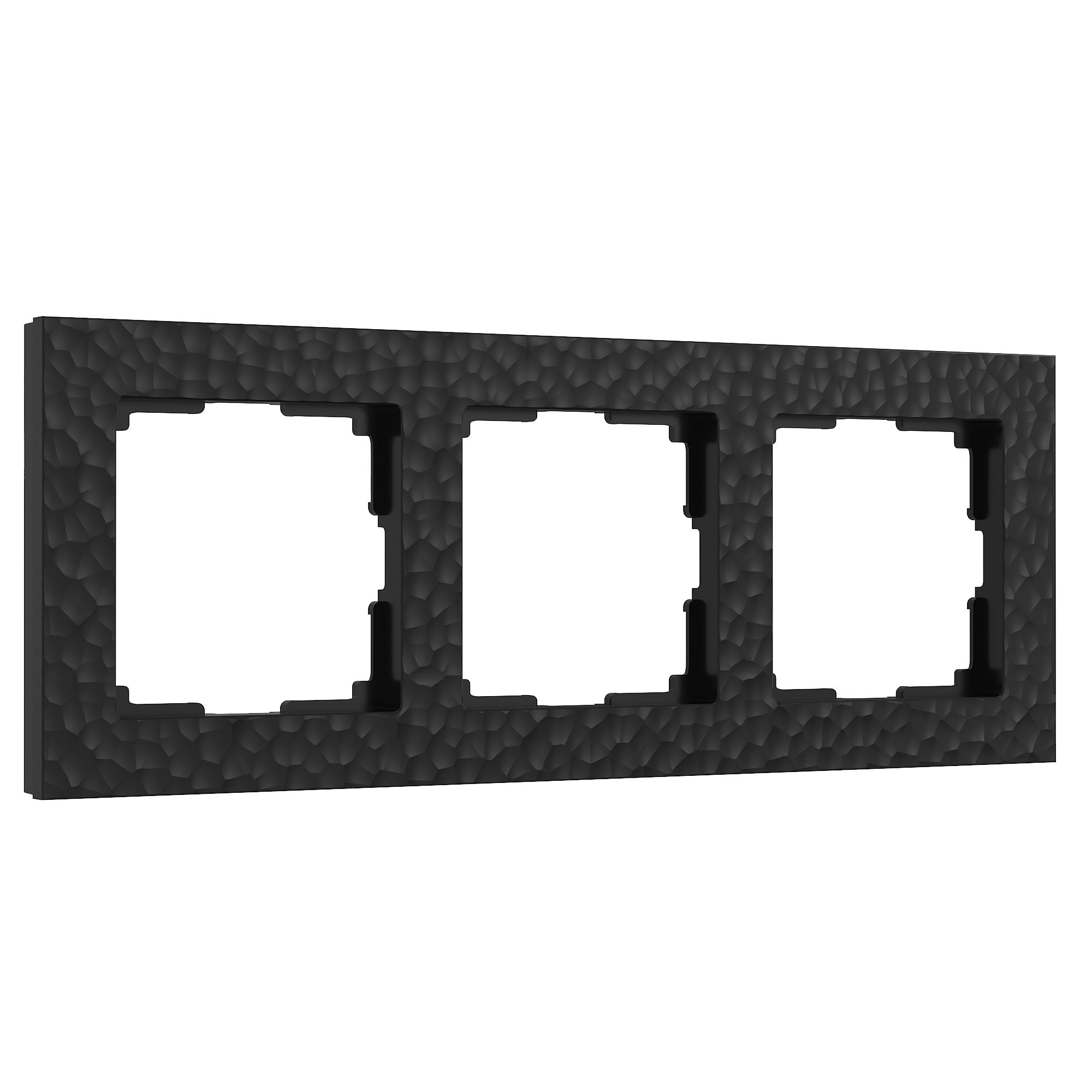 Рамка на 3 поста Черный поликарбонат Werkel Hammer  W0032408