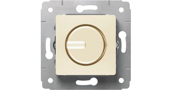 773717. Legrand Cariva (Слоновая кость). Светорегулятор (диммер) 60W-300W, для ламп накаливания и га