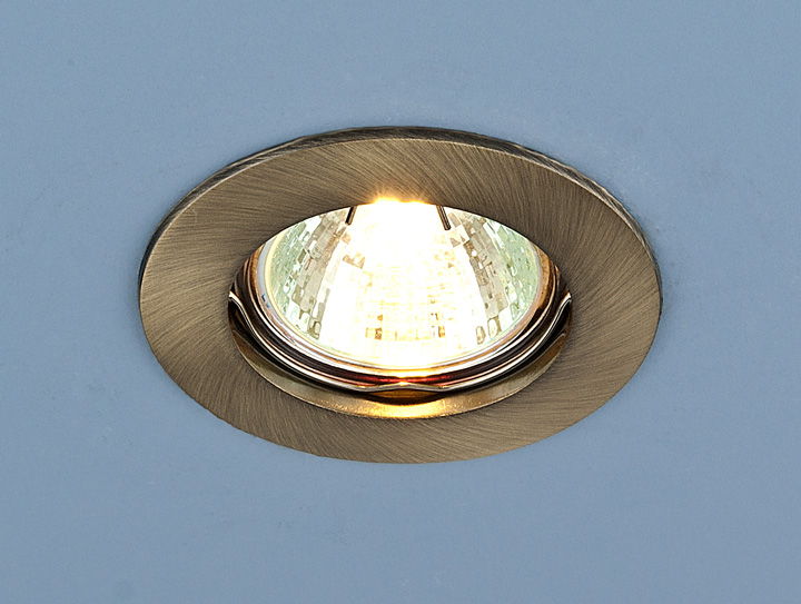 863 MR16 SB.(a030071).Elektrostandard. Встраиваемый светильник Бронза,круглый.1*Gu5.3, 35W,12/220v