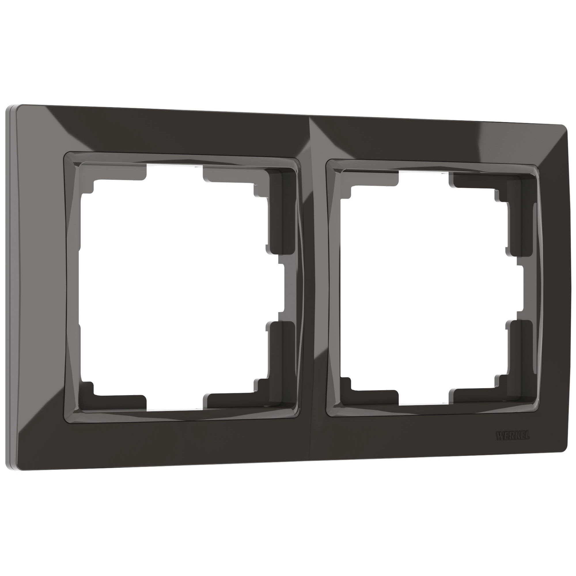 Рамка на 2 поста Серо-коричневый Поликарбонат Werkel Snabb basic  W0022007