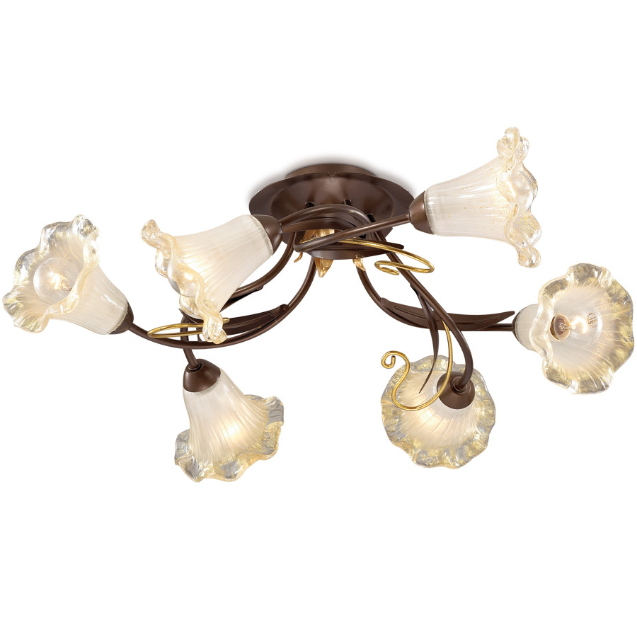 Odeon Light Balero Люстра потолочная 6 * 40W E14 220V Коричневый 2622/6C