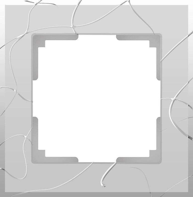 Рамка на 1 пост Серебро Пластик Werkel Vitel WL06-Frame-01