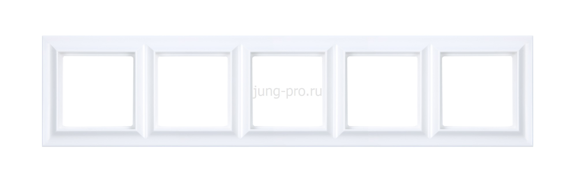 Jung Eco Profi Standart  Рамка на 5 постов Белый глянцевый EPS485WW