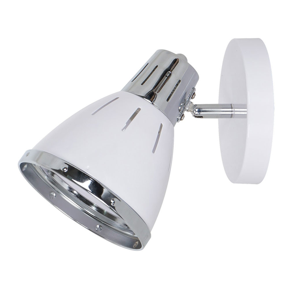 Светильник настенный. Белый/хром 1*E27 60W 220V. Arte Lamp Marted A2215AP-1WH