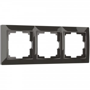 Рамка на 3 поста Серо-коричневый Поликарбонат Werkel Snabb basic W0032007