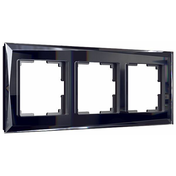 Рамка на 3-поста Черный стекло Werkel Diamant W0031208