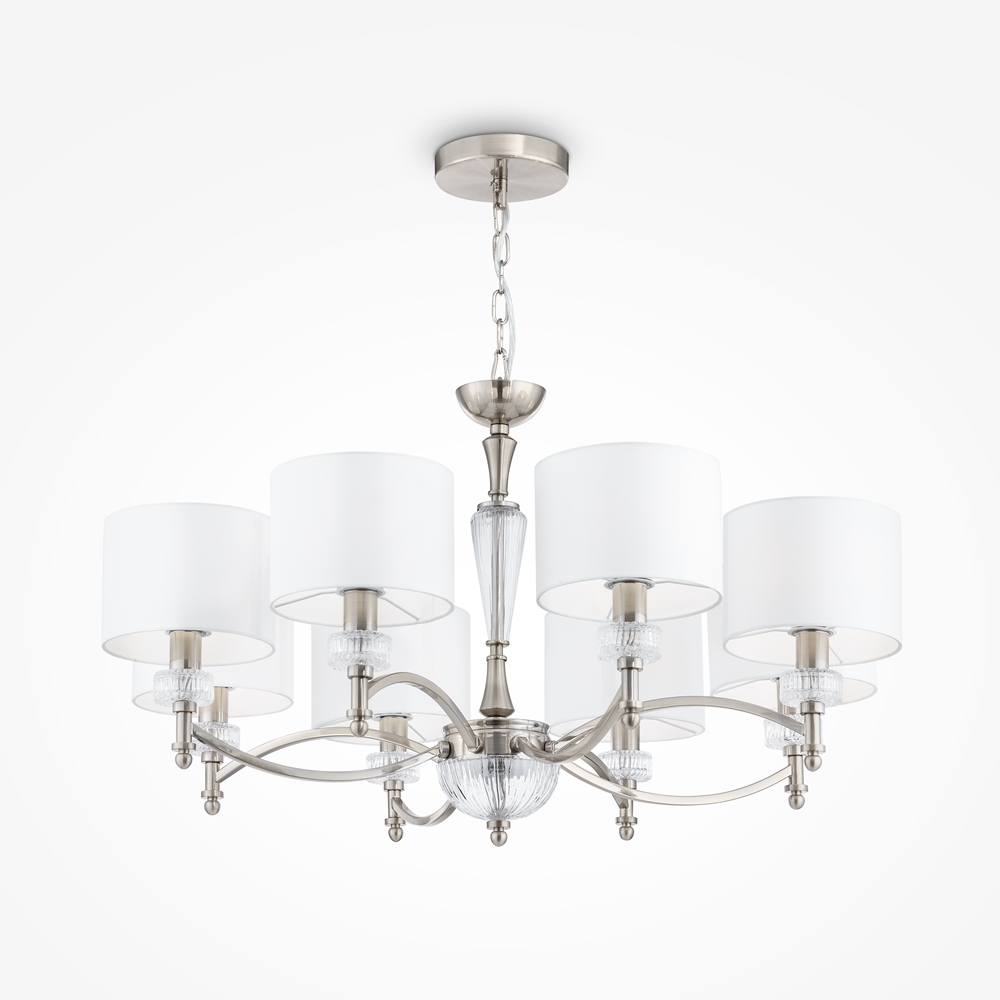 Люстра. 8*E14, 40W, 220-240V. Никель Maytoni Alicante  Neoclassic MOD014CL-08N.