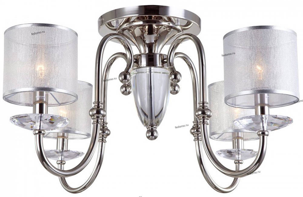Люстра. 4*E14, 60W, 220V. Никель Crystal Lux Libra Libra PL4.