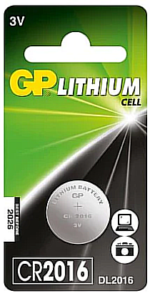 Литиевые дисковые элементы питания (1 шт) Lithium 3V. GP Batteries CR2016 GPb