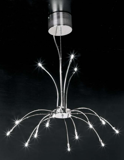 Люстра. 15*GU4, 20W, 220V. Хром Sforzin 1415.30.