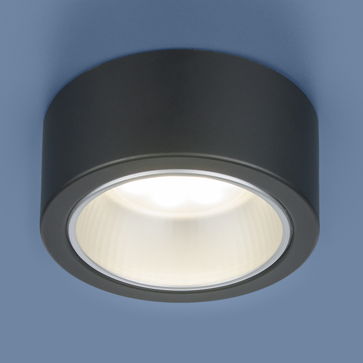 1070 GX53 BK.(a035975).Elektrostandard. Светильник потолочный, накладной.Черный, 1*GX53 15W 240V IP2