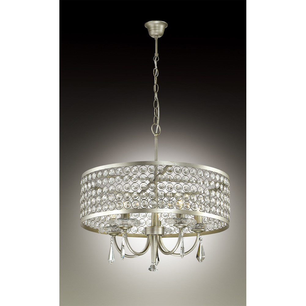 Люстра. 5*E14, 40W, 220V. Серебро с позолотой Odeon Light Soras 2897/5.