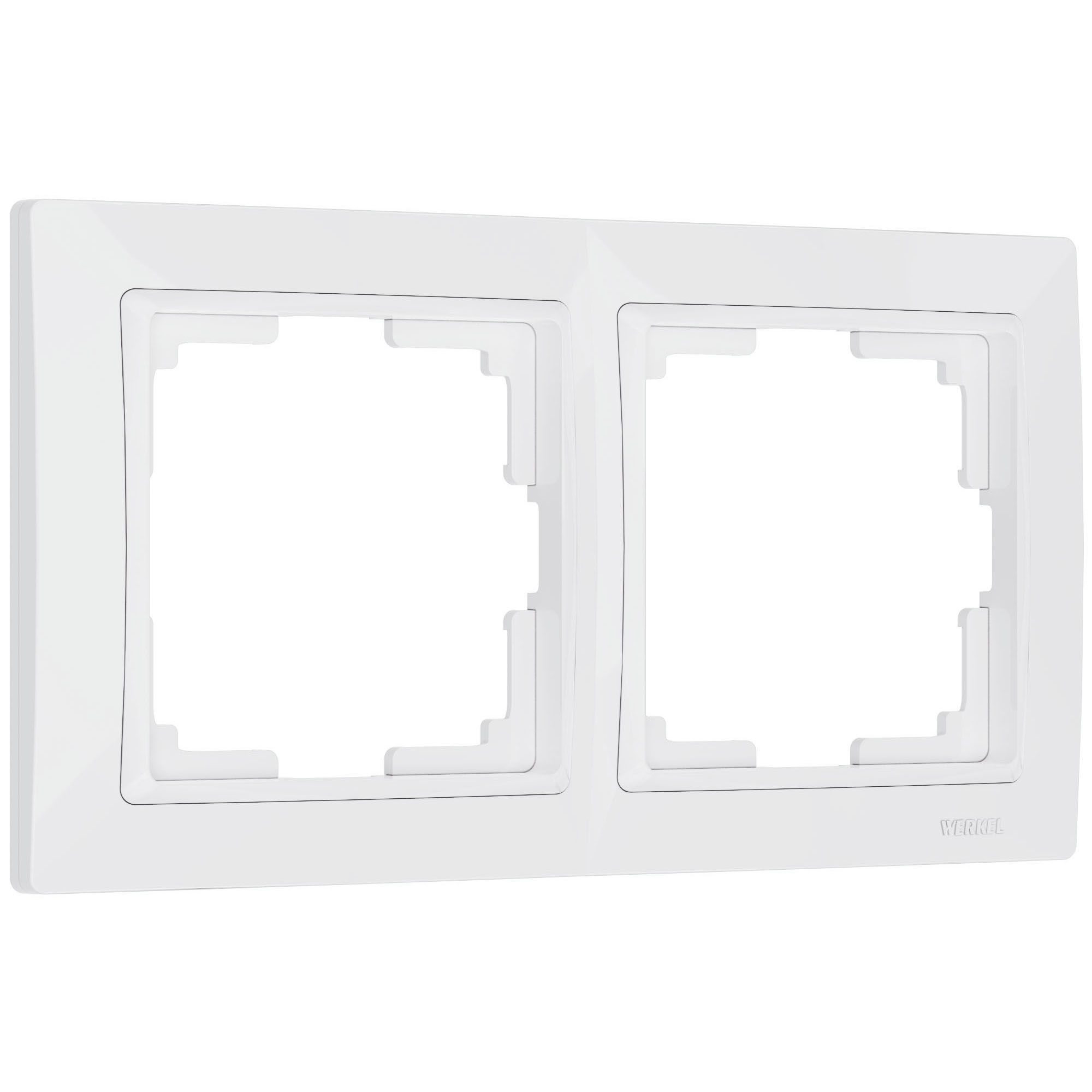 Рамка на 2 поста Белый поликарбонат Werkel Snabb basic W0022001
