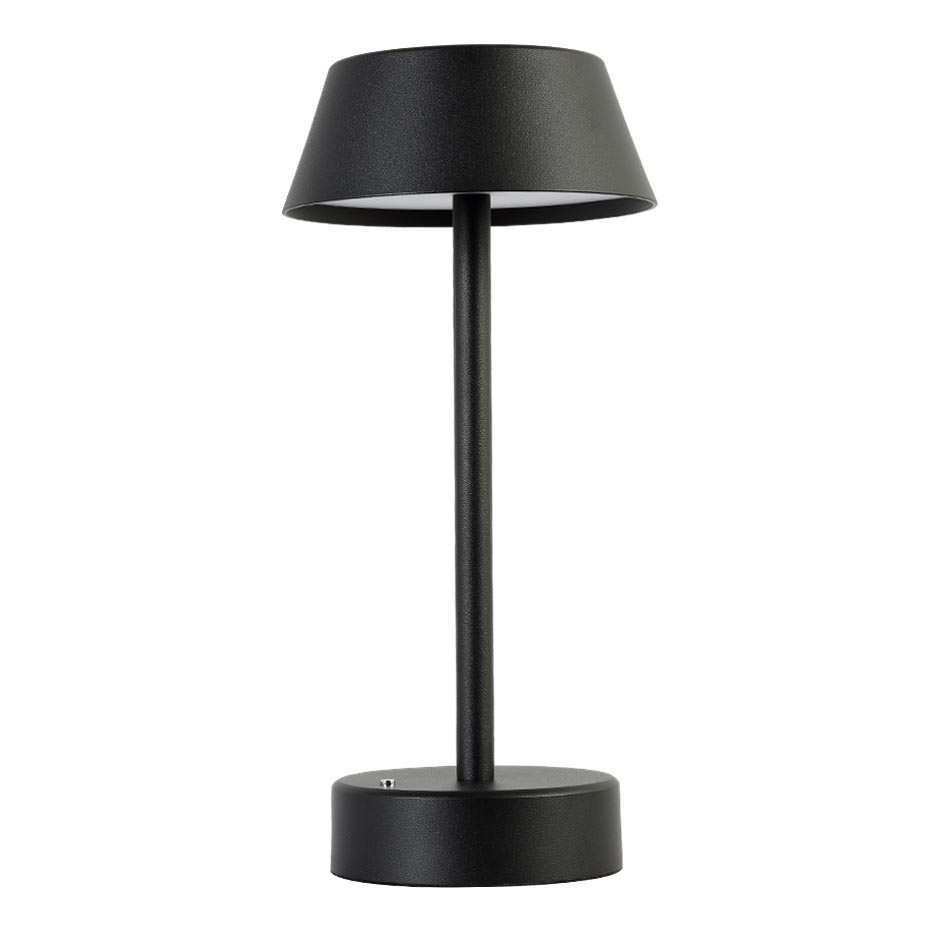 Светильник настольный  аккумуляторный. 1*LED, 6W, 3000K. Черный Crystal Lux SANTA LG1 BLACK.