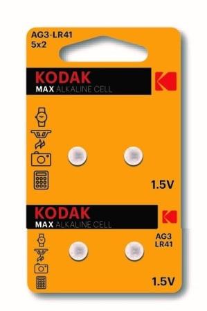 Алкалиновые (щелочные) элементы питания (1 шт)  MAX SUPER Alkaline 1.5V. Kodak AG3-LR41 Kod Max