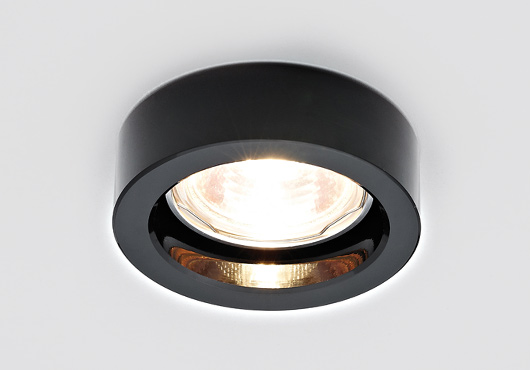 D9160 BK.Ambrella.Встраиваемый светильник MR16. стекло черный глянец, Gu5.3, 50W, 12/220V