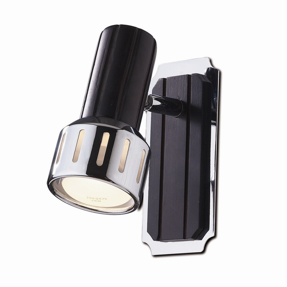 1969/1W Odeon Light Светильник настенный, Цоколь 1*E14 40W 220V 20. Хром/темно-коричневый