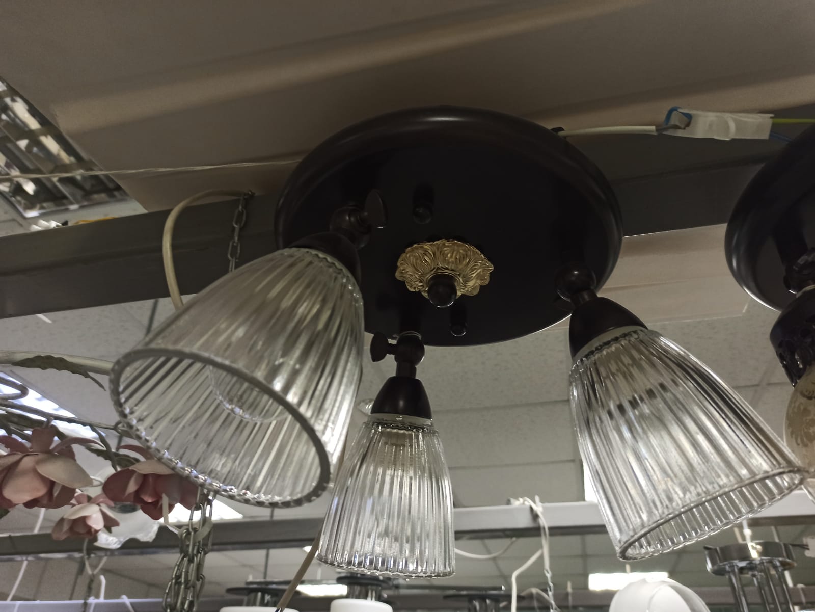 ECO002-33 Maytoni Потолочный светильник, 3*E14 40W 220V IP20. Коричневый