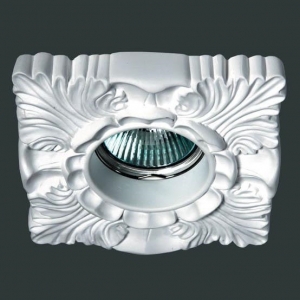 SV 7013. SvDecor. Гипсовый встраиваемый светильник MR16. GU5.3/GU10 . Белый