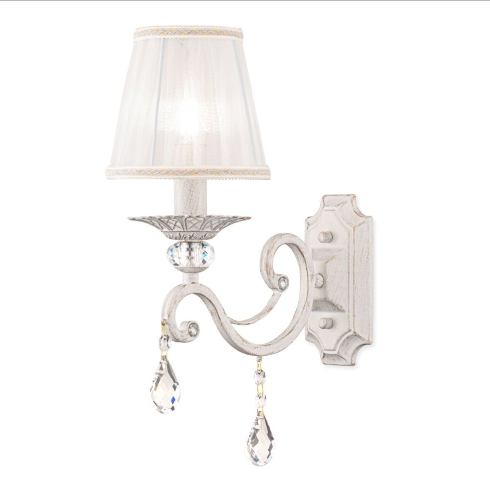 Бра. Белый с золотой патиной 1*E14 40W 220V. Maytoni Grace Elegant ARM247-01-G