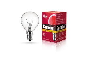 Лампа накаливания "Шар" . E14, 40W, 220-230V, Camelion D45 40/D/CL/E14