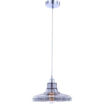 Светильник подвесной   1*E27  60W 220V. Хром, хромовое стекло Globo Donna 15147