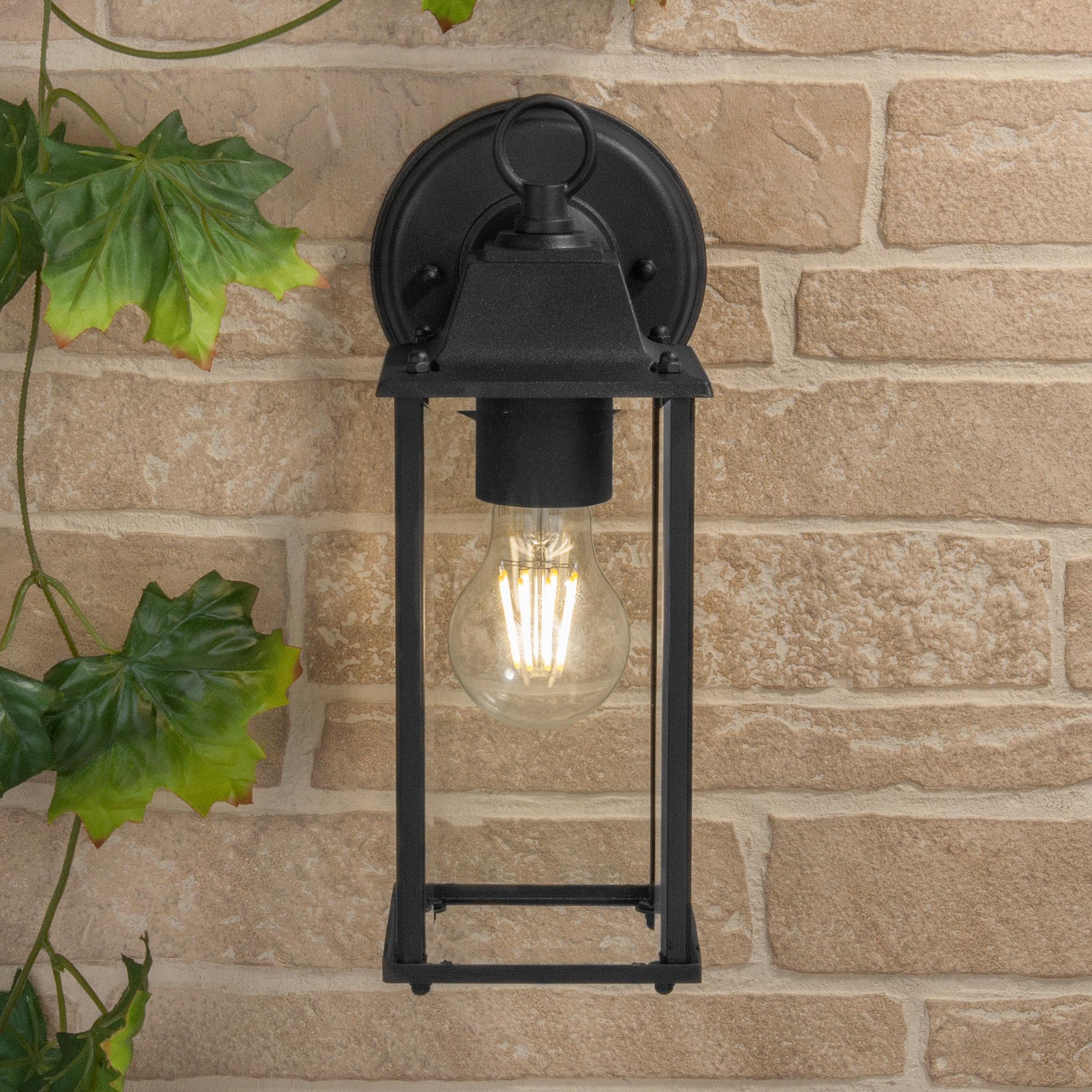 Уличный настенный светильник IP33. Черный. 1*E27, 60W 220V Elektrostandard  Brick GL 1008D