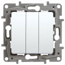 672213. Legrand. Etika (Белый). Выключатель 3-клавишный