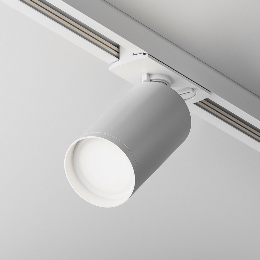 TR020-1-GU10-W. Maytoni Technical. Focus S. Трековый светильник Накладной, GU10 10W 220V. Белый