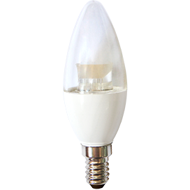 Светодиодная лампа "свеча" . E14, 6W, 220V, 4000K. Ecola C4QV60ELC