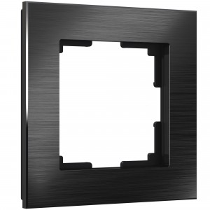 Рамка на 1 пост черный Алюминиевый сплав Werkel Aluminium  W0011708