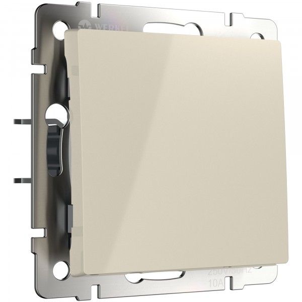Выключатель проходной 1-клавишный IP20 Слоновая кость глянцевый.Werkel. W1112003