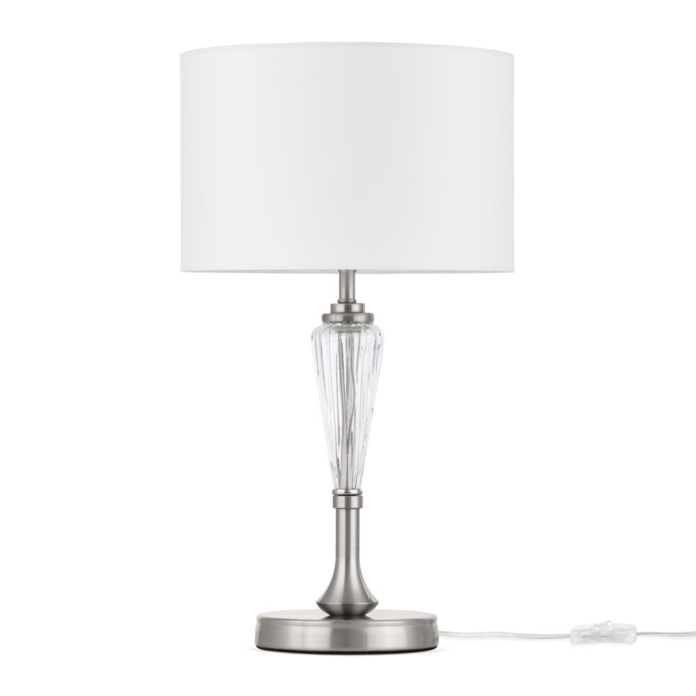 MOD014TL-01N Maytoni Alicante Neoclassic Настольная лампа, 1*E14, 40W 240V. Никель, белый