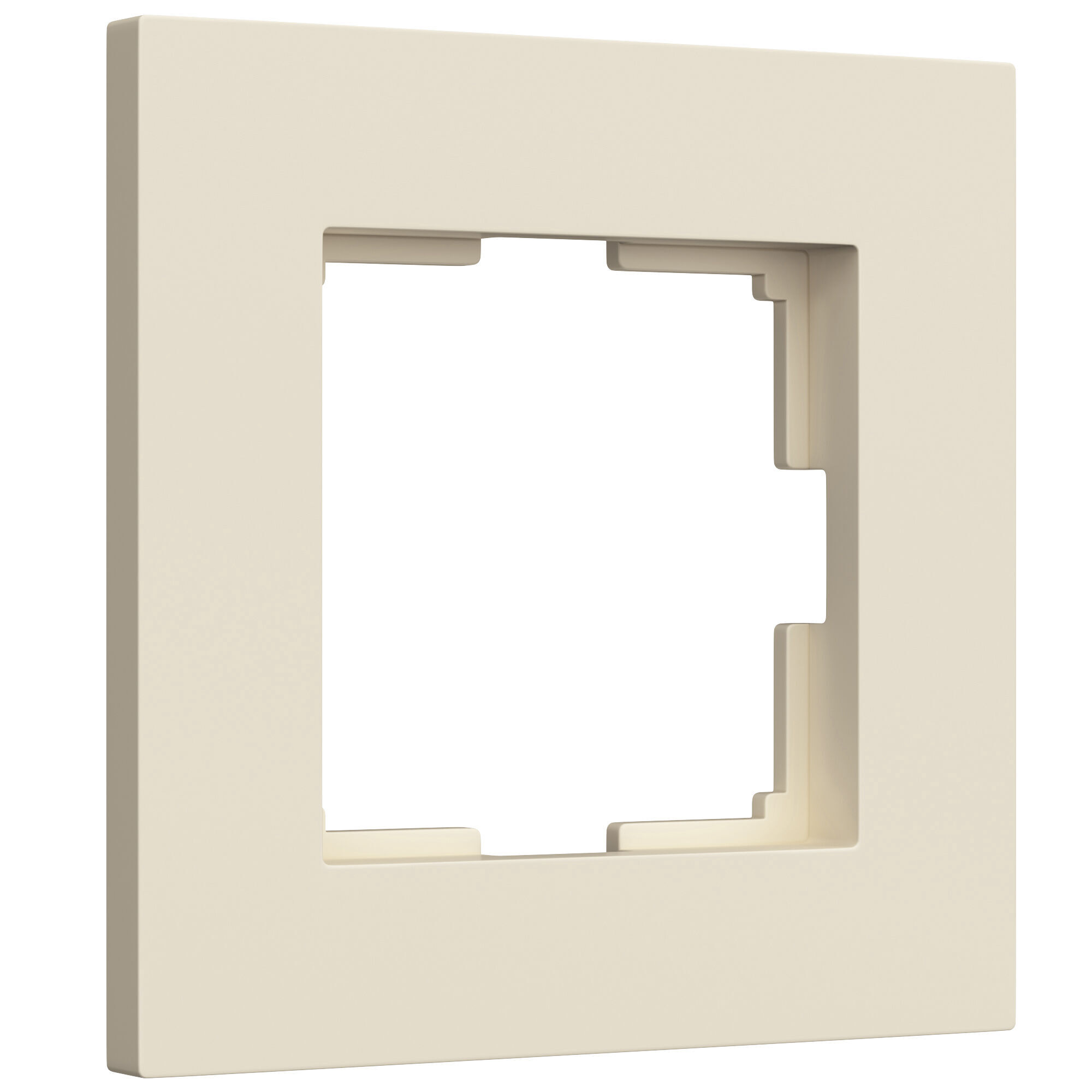 Рамка на 1-пост Айвори софт поликарбонат матовая поверхность. Werkel Slab  W0012962