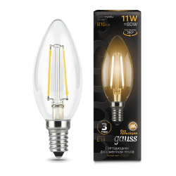 Светодиодная лампа "Свеча" . E14, 11W, 220V, 2700K. Gauss 103801111