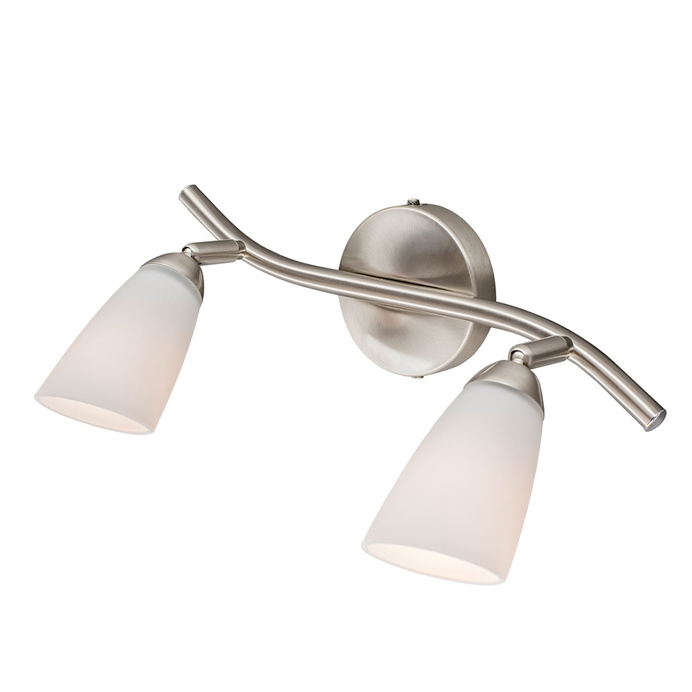 CL501521.CitiLux.Настенно-потолочный светильник (Спот).Никель матовый.2*E14,40W 220V