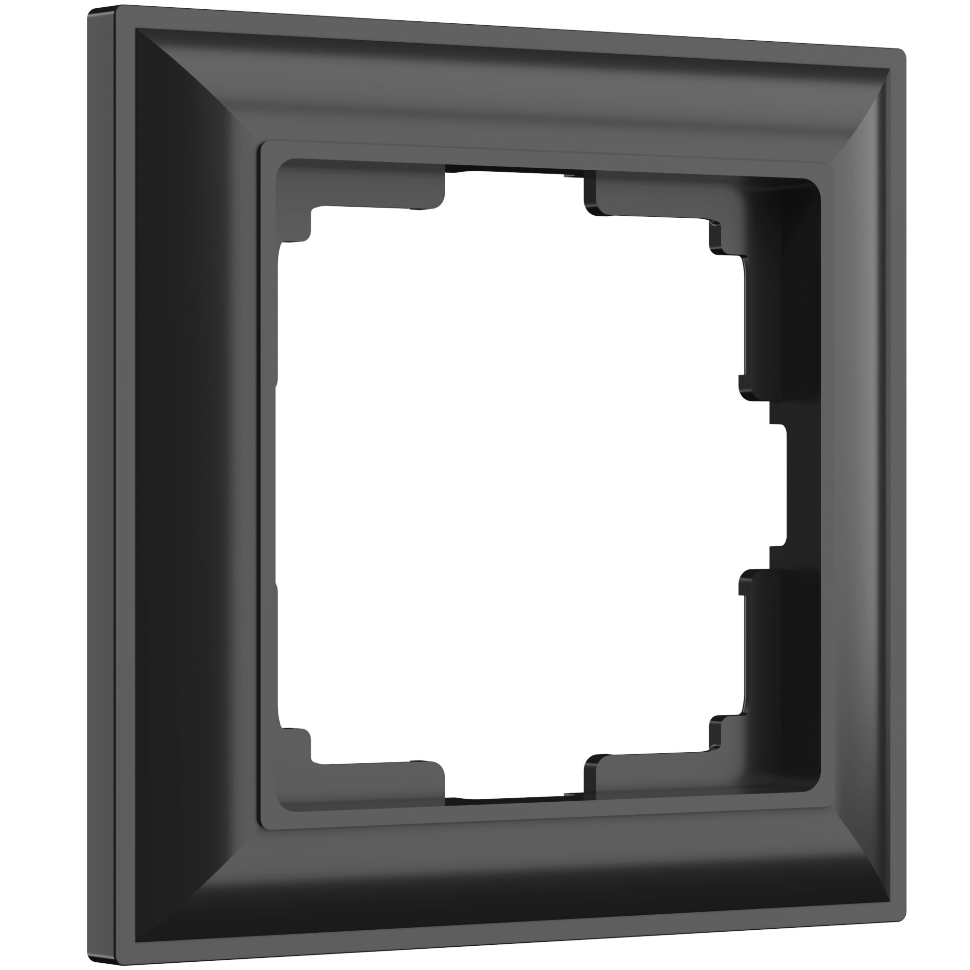 Рамка на 1-пост черный матовый поликарбонат Werkel Fiore W0012208