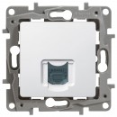 672253. Legrand. Etika (Белый). Розетка Ethernet под коннектор RJ-45 6 кат. UTP , встраиваемый монта