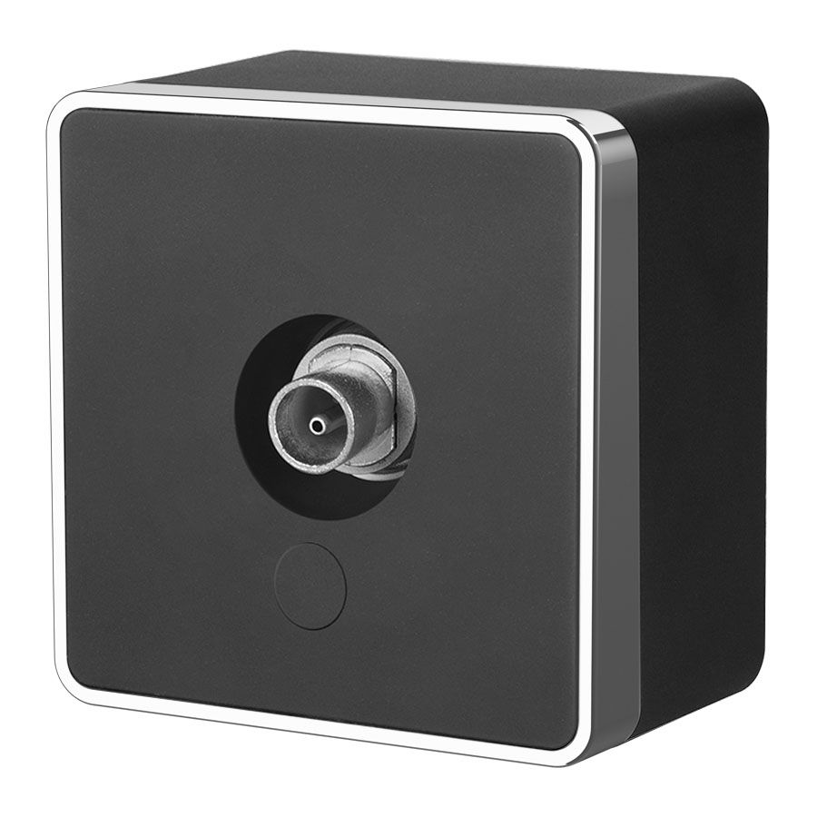 Розетка TV оконечная накладной монтаж.  Черный, хром .Werkel W5083035