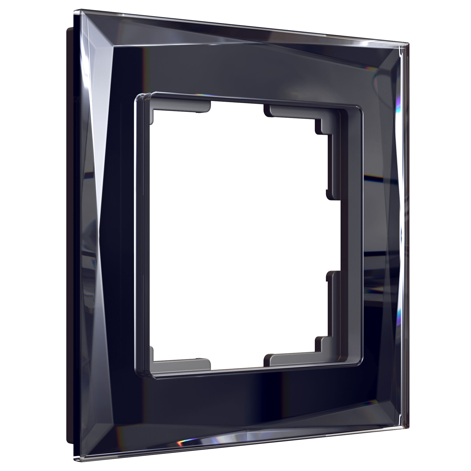 Рамка на 1-пост Черный стекло Werkel Diamant W0011208