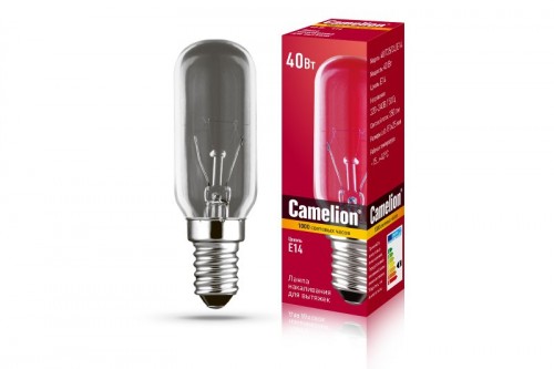 Лампа накаливания "для вытяжек " . E14, 40W, 220-230V, Camelion T25 40/T25/CL/E14