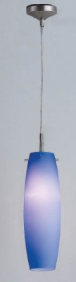 Светильник подвесной   1*E27  40W 220V. Никель, синий Globo Classic Line 15903