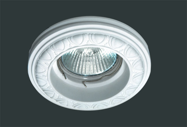 SV 7009. SvDecor. Гипсовый встраиваемый светильник MR16. GU5.3/GU10 . Белый