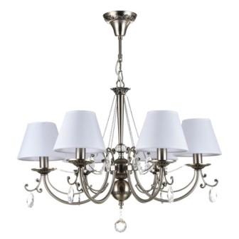 Люстра. 6*E14, 40W, 220V. Никель темный, белый Maytoni Soffia  ARM095-06-N.