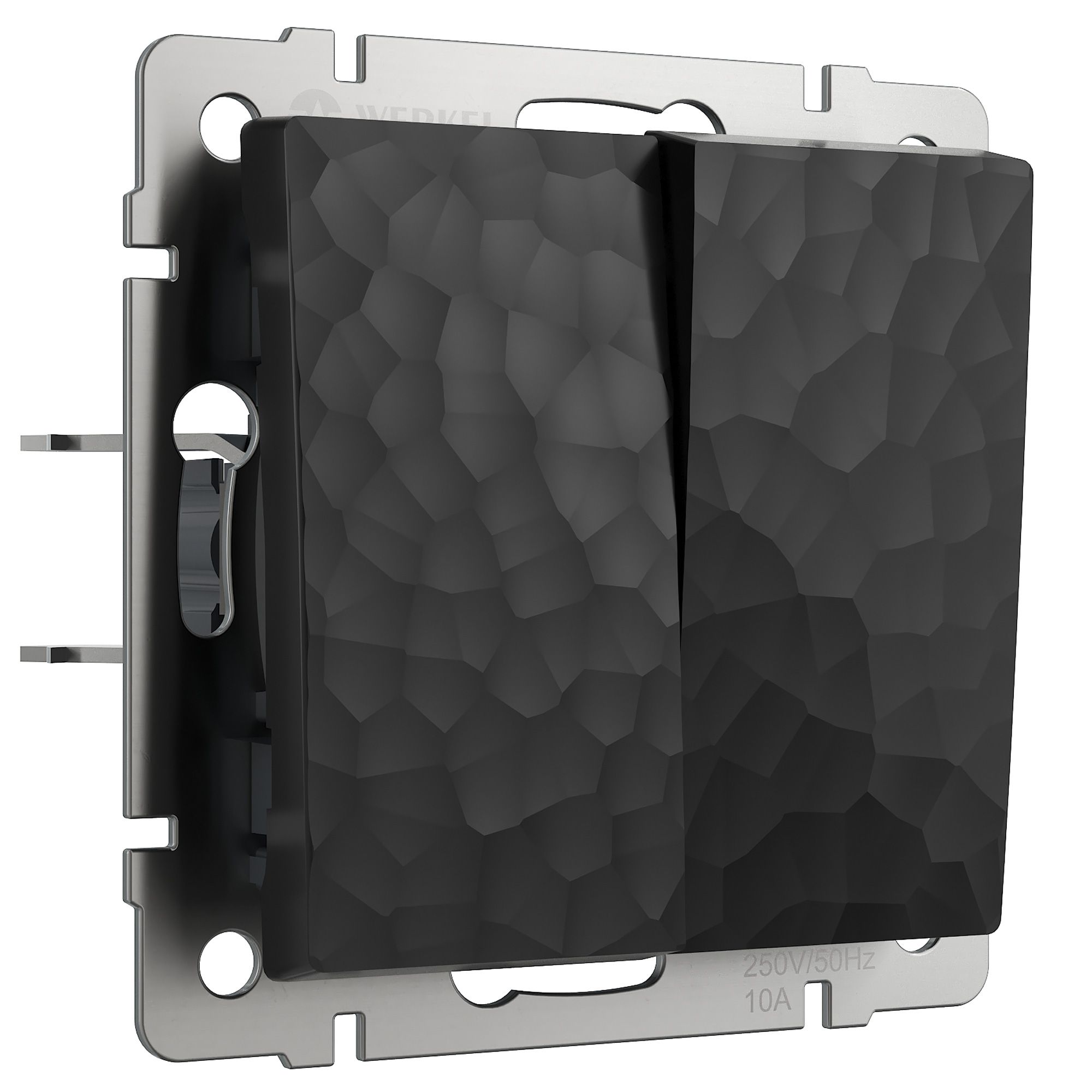 Выключатель 2-клавишный IP20 черный Hammer.Werkel. W1220008