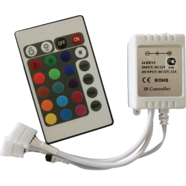 CRS144ESB. Ecola. Контроллер RGB с инфракрасным пультом управления 144W, 12V, IP20. Белый